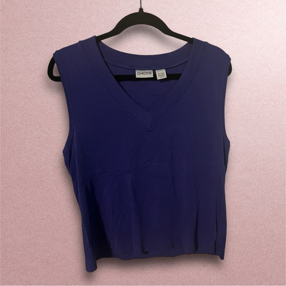 Chico’s V-neck Sleeveless Tee